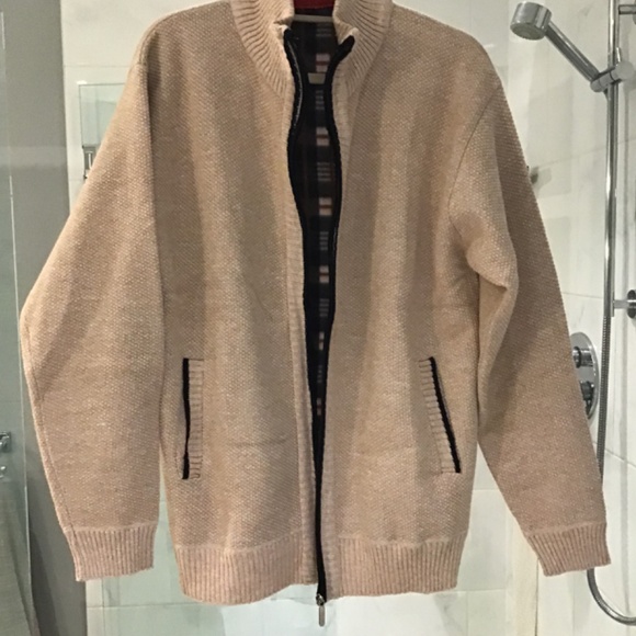 New LemonGirl Mens Casual Slim Full Zip Knitted Cardigan - Picture 3 of 4